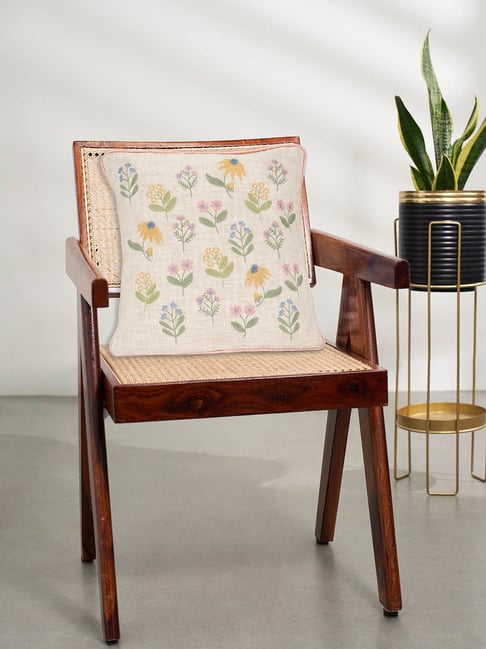 Living Scapes by Pantaloons Cream Cushion Cover