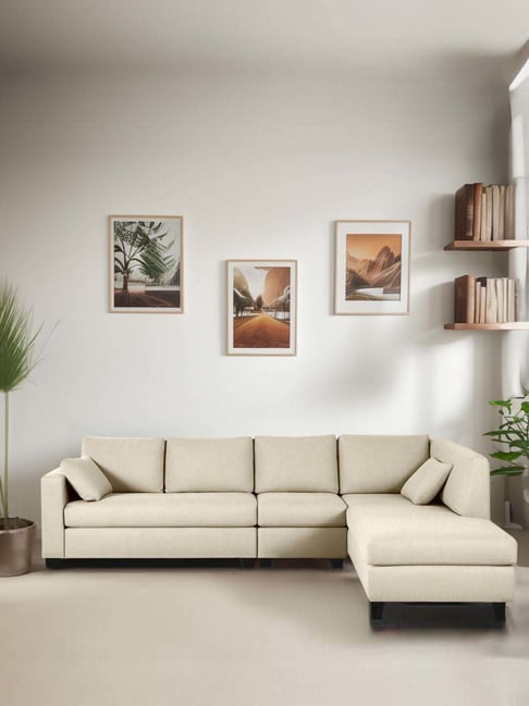 Trevi Bingo Sectional RHS 6 Seater Sofa (Creamy Cashmere)