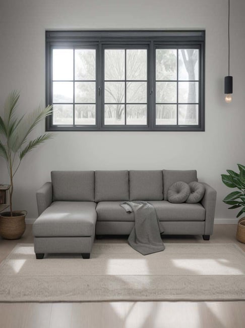 Trevi Ethos Fabric LHS 6 Seater Sofa (Grey)-picture-10