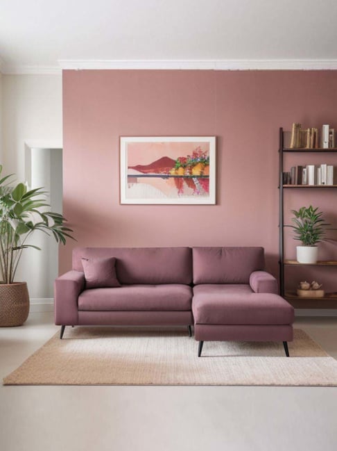 Trevi Ohana Velvet RHS Compact 5 Seater Sectional Sofa (Barry wine)-picture-11