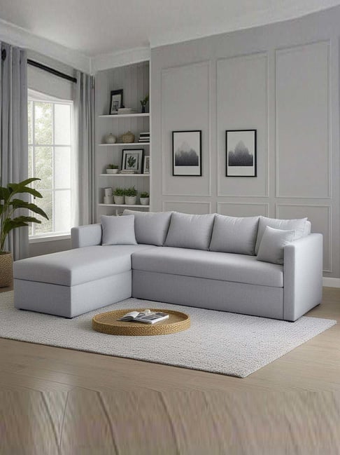 Trevi Phantom Fabric LHS 6 Seater Sectional Sofa (Royal Grey)