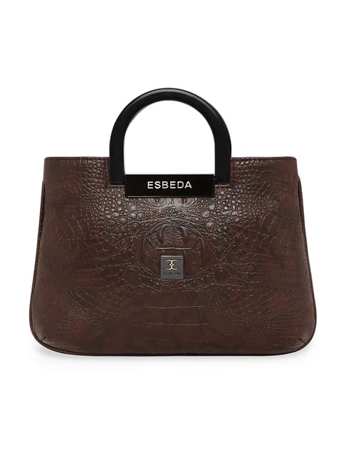 Esbeda Brown Animal Effect Medium Satchel