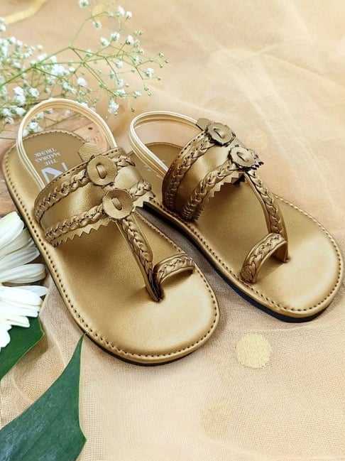 Madras Trunk Kids Antique Toe Ring Sandals