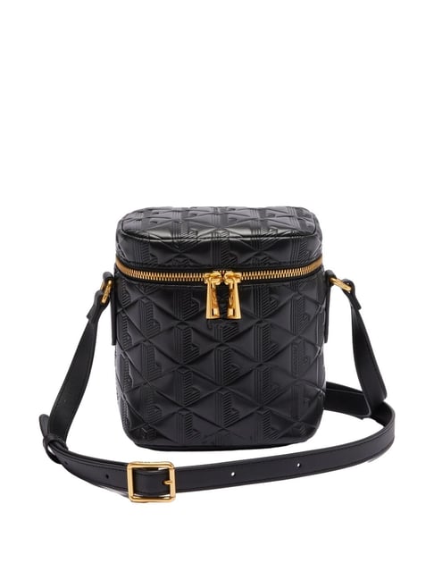 Buy Lacoste Black Maheki Leather Messenger Bag Online Tata CLiQ