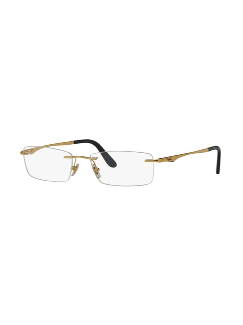 Ray-Ban Golden Rectangular Eye Frame for Men