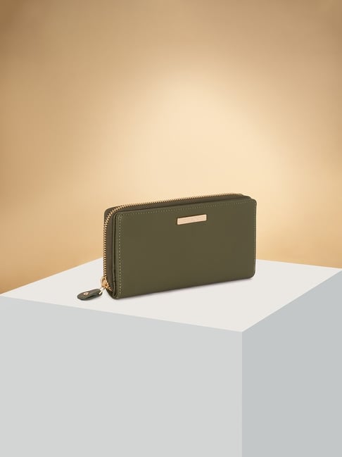 Forever Glam by Pantaloons Green Casual PU Zip Around Wallet for Women-picture-37