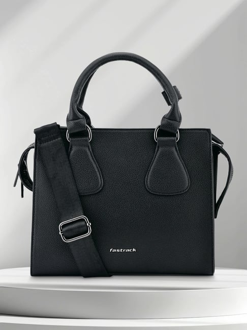 Buy Fastrack Black Solid Small Satchel Handbag For Women At Best