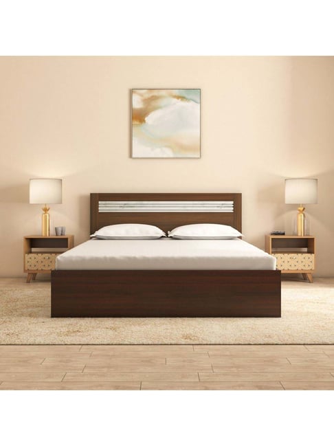 Nilkamal Akin Queen Bed without Storage (Walnut)