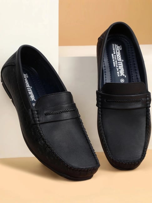 Paragon Men's Black Casual Loafers