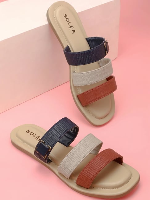 Paragon Women's Navy Casual Sandals