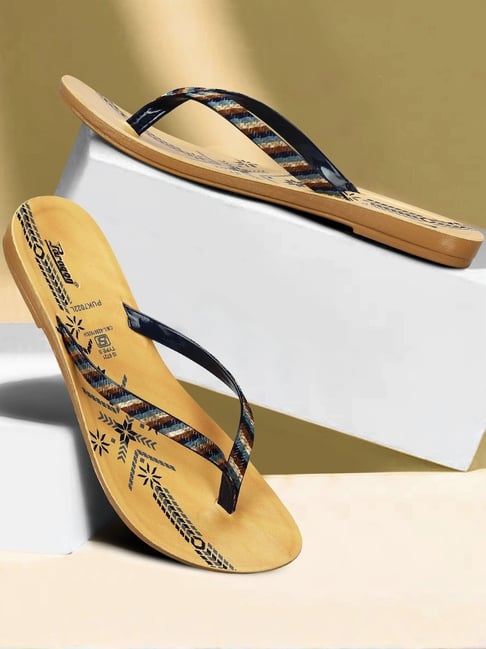 Paragon Women's Blue Thong Sandals-picture-38