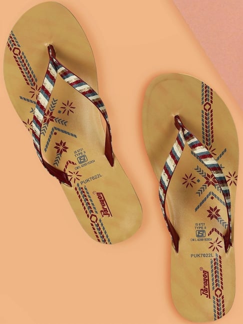 Paragon Women's Maroon Thong Sandals