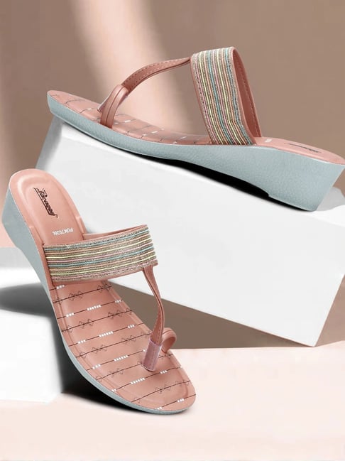 Paragon Women's Peach Toe Ring Wedges-picture-42