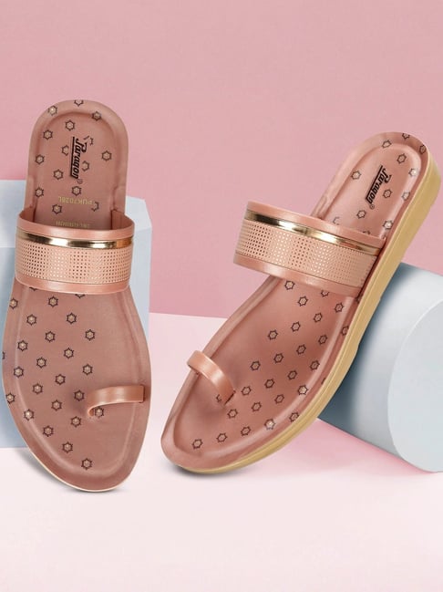 Paragon Women's Pink Toe Ring Sandals