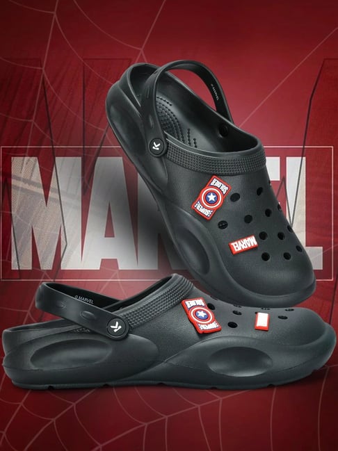 Paragon Men's Black Back Strap Clogs