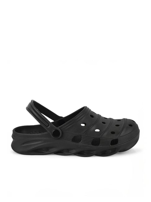 Paragon Men's Black Back Strap Clogs-picture-23