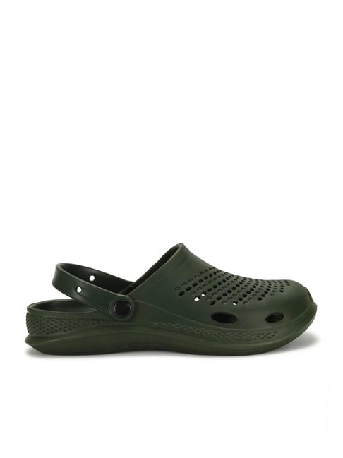 Paragon Men's Olive Green Back Strap Clogs