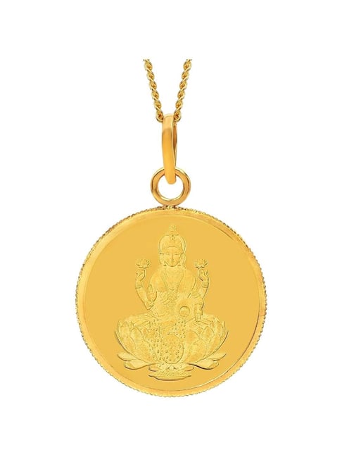 Buy Kalyan Jewellers Goddess Lakshmi Gold Coin Pendant Gms