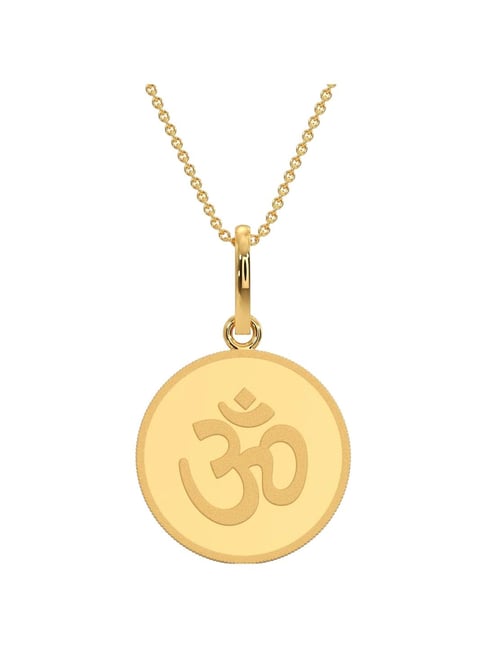 Kalyan Jewellers 24k (999) Purity Ohm Gold Coin Pendant 2 Gms