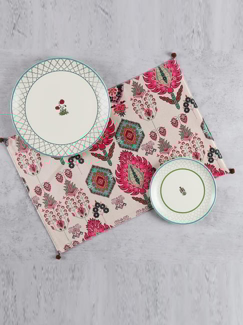 India Circus By Krshna Mehta Multicolor Velvet Printed Placemats