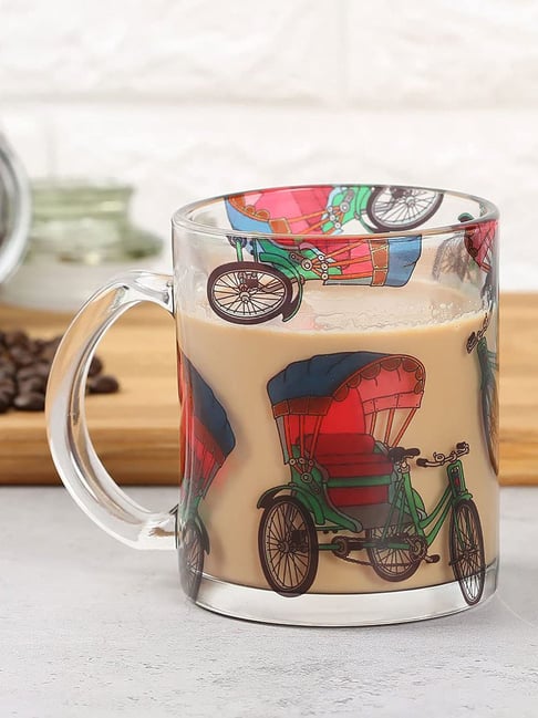 India Circus By Krshna Mehta Multi Glass Printed Mugs