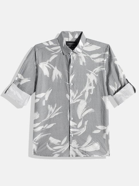 CHARCHIT Boys Grey Cotton Printed Shirt-picture-13