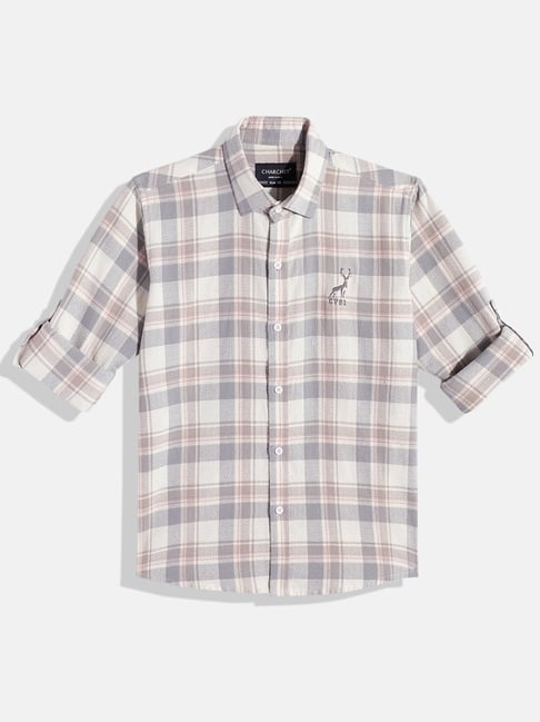 CHARCHIT Boys Grey Cotton Printed Shirt-picture-10