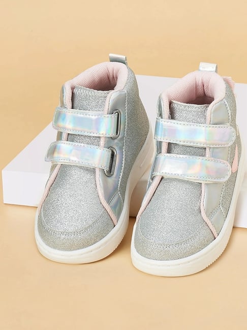 For Girls Kids Silver Glitter Shoes Buy Pantaloons Junior Kids Silver