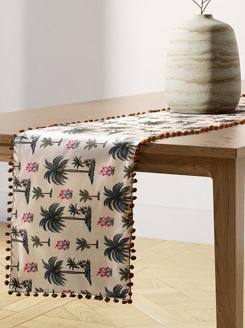 india circus by krsnaa mehta India Circus By Krshna Mehta 4-Seater Multi Velvet Printed Table Runner-picture-29