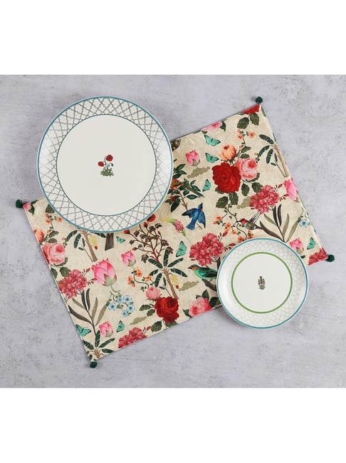 India Circus By Krshna Mehta Multi Velvet Printed Placemats