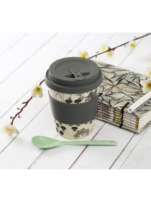 India Circus By Krshna Mehta Multi Bamboo Fibre Printed Mugs