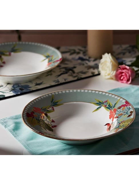 India Circus By Krshna Mehta Multi Bone China Printed Dinner Plates