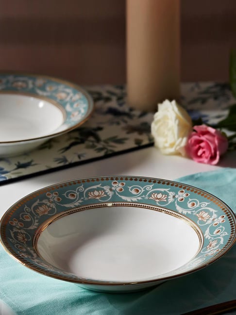 India Circus By Krshna Mehta Multi Bone China Printed Dinner Plates