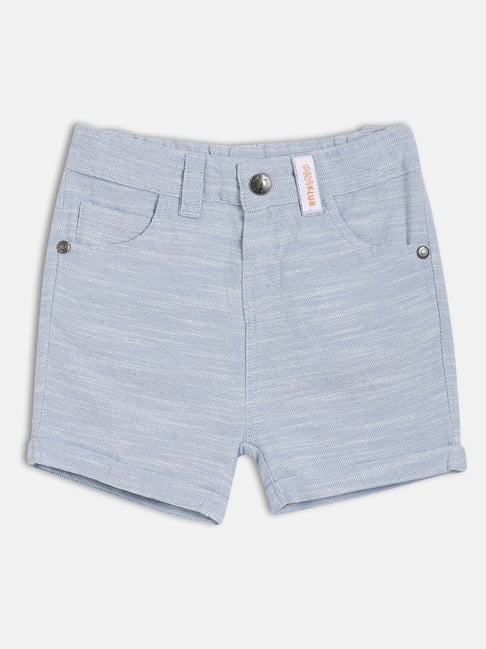 MINIKLUB Boys Blue Solid Shorts