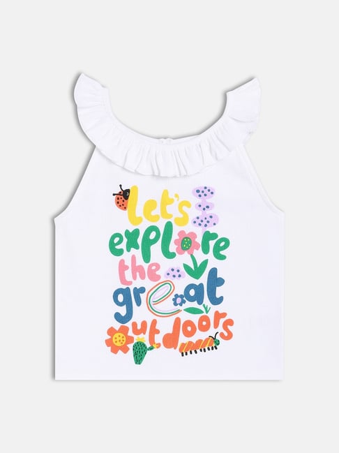 MINIKLUB Girls White Printed Top-image-35