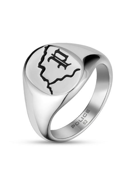 Police Fracture Crazepattern Ring 62