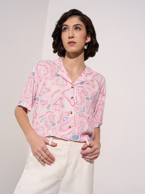 Akkriti By Pantaloons Pink Regular Fit Printed Top-picture-10