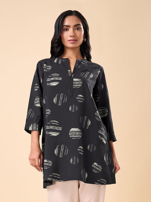 Marigold Lane Black Regular Fit Printed Tunic-picture-24
