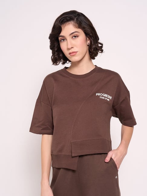 Ajile By Pantaloons Brown Cotton Slim Fit Top-picture-10