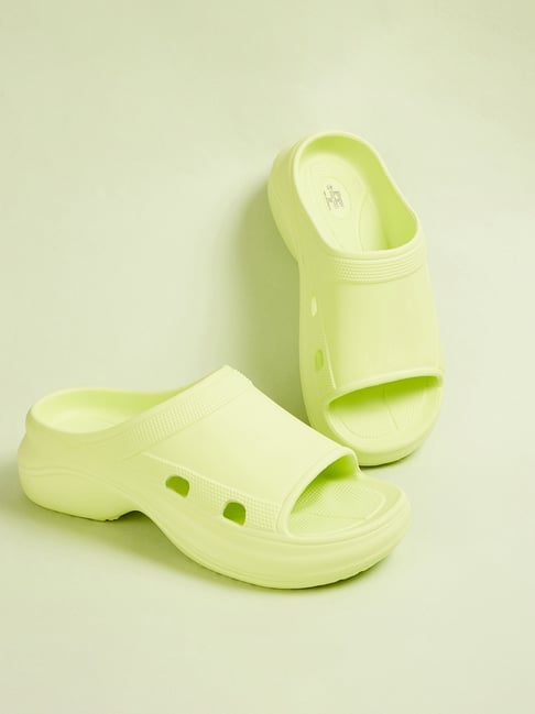Ginger by Lifestyle Women's Green Slides-picture-27