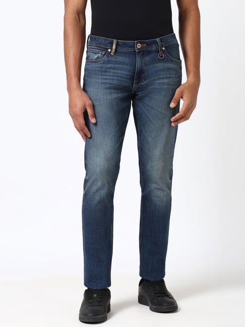 Peter England Blue Cotton Slim Fit Jeans-picture-43