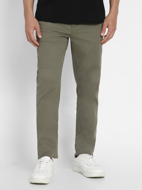 American Eagle Green Cotton Regular Fit Trackpants-picture-17