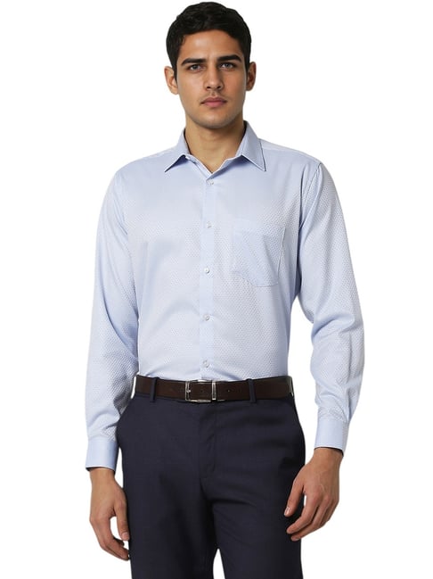 Van Heusen Blue Cotton Regular Fit Shirt-picture-34