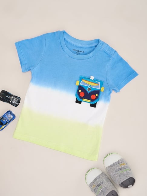 Pantaloons Baby Boys Multi Cotton Ombre T-Shirts