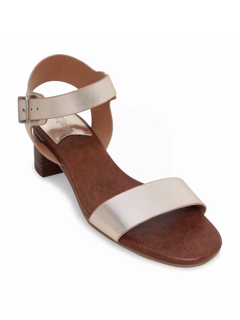 Kickers Women's VOLOU-IN Gold Ankle Strap Sandals