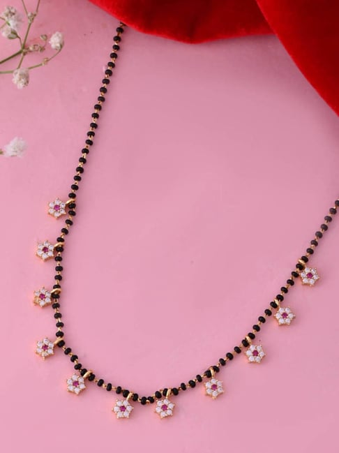 VOJ Gold Plated AD Stone Studded Mangalsutra