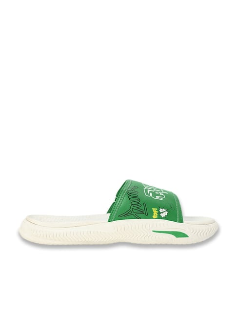 Buy Puma Men's SOFTRIDE Grassy Green Warm White Slides for Men