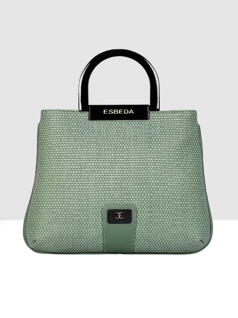 Esbeda Green Textured Medium Handbag-picture-47