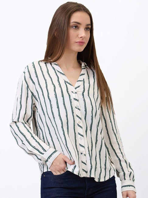 SPYKAR Green Stripes Shirt-image-0