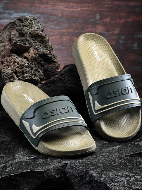 Asian SLIDER-34 Men's Olive Slides-picture-28
